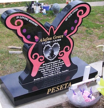 -Butterfly headstone